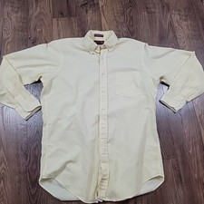 Vintage Chaps Ralph Lauren Dress Shirt Mens 15.5 32/33 Yellow Button Down 