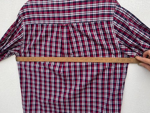 CATERPILLAR Check shirt Mens L Large Red 100% Cotton pocket Long Sleeve VGC - Picture 12 of 17