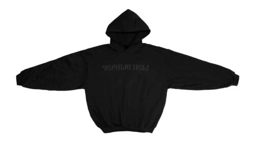 New Yeezy YZY Black Gosha Black Dogs Hoodie Kayne West Size 3 (XL-XXL) ✅In-Hand - Picture 3 of 4