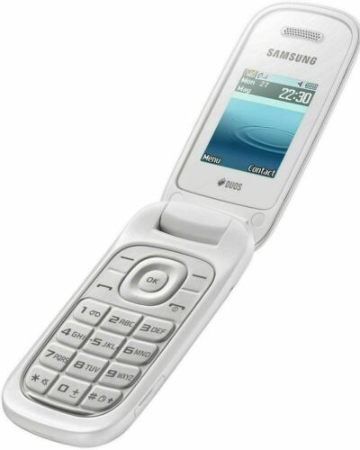 Samsung GT- E1272 Dual Sim 2G Basic Flip Phone White Colour - Afbeelding 1 van 3