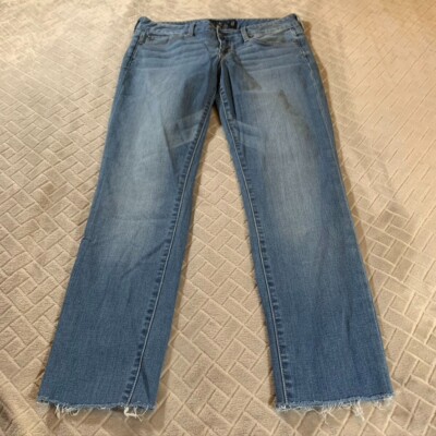 Lucky Brand Womens 6 Denim Jeans Blue Lolita Skinny Ankle Fray Medium Wash