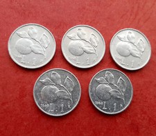 LOTTO 1 Lira 1948 Arancia KM# 87 Repubblica Italiana 1946 - 1950 Set 5 monete