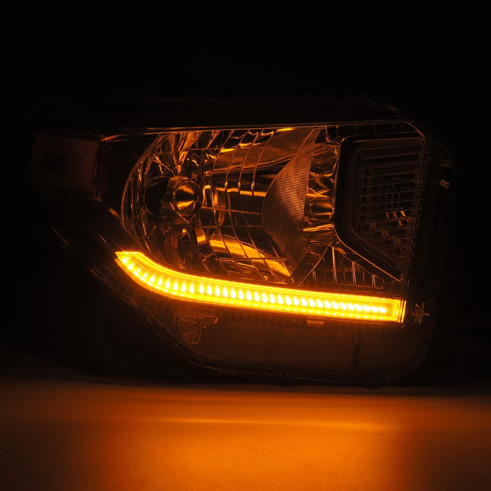 Fit 2014-2021 Toyota Tundra G2 Headlights w/DRL+Sequential Turn Signal Chrome - Image 3 of 4