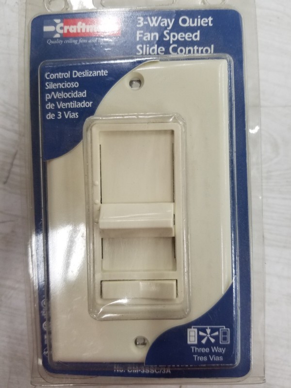 Craftmade 3-Way Quiet Fan Speed Slide Control