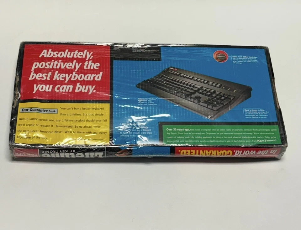 Vintage Lifetime by Keytronic Designer-P2 Wired Black Keyboard New - Image 2 of 4