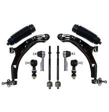 10 Pc Suspension Kit for Nissan Sentra Control Arm Tie Rods Bellow Boot Sway Bar