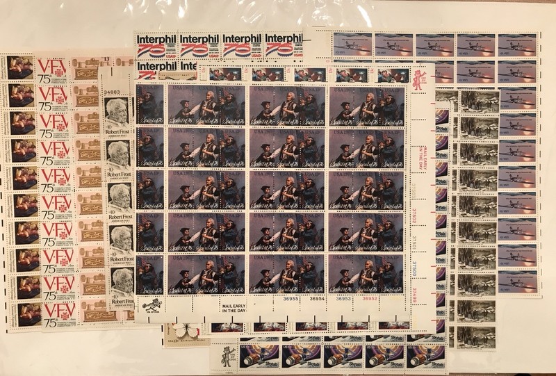 11 U.S. MINT STAMP SHEETS 1632 1529 1525 1629-31 1710 1526 1579 1712-15 LRG LOT