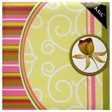 Photograph Album - Retro Flowers - Holds 24 6x4s with Memo Space