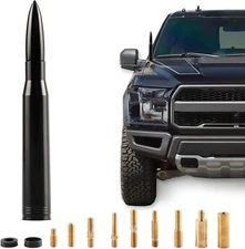 Cal Caliber Bullet Ammo Aluminum Short Antenna Black Kit For Ford F150 Raptor 50