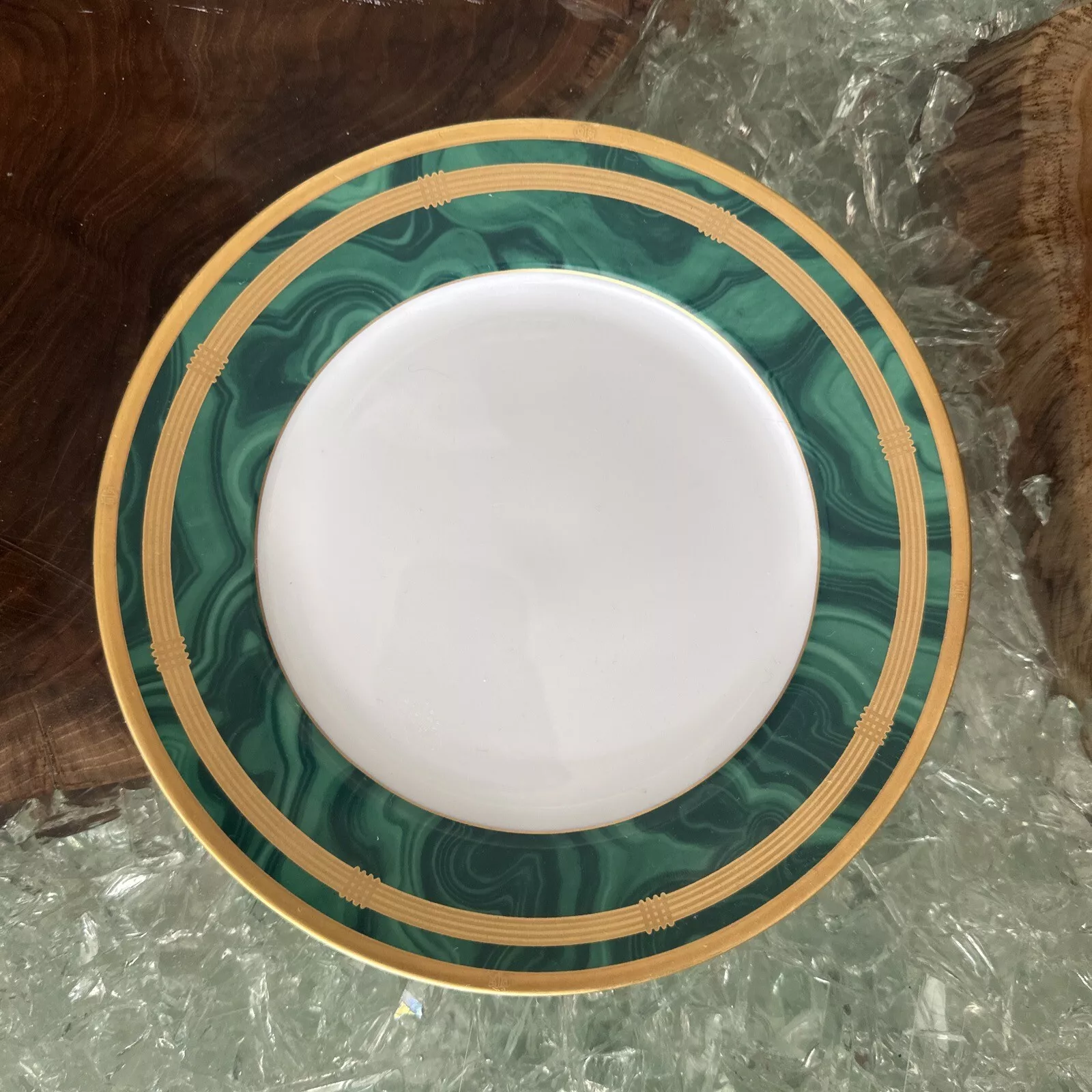 Assiette à salade CHRISTIAN DIOR GAUDRON MALACHITE