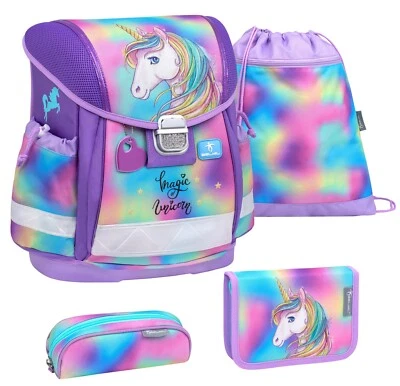 Belmil Schulranzen Set Classy 4-tlg Grundschule 403 Rainbow Color Einhorn