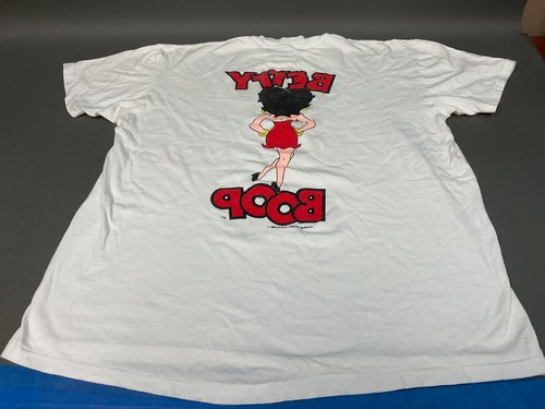 Betty Boop Vintage 1988 White T-shirt Front & Back Print Stedman Tag Adult Xl - Picture 7 of 10