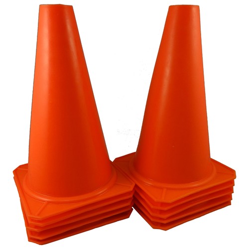 (10) 9" Cones Soccer Football Training Traffic Field Road Block Train Dog Horse - Picture 5 of 12