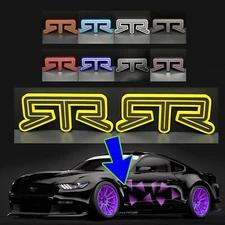 PAIR (2) RTR Fender Emblems Fits Ford MUSTANG Badge Nameplate Drift Decal