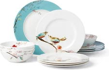 896843 Chirp 12-Piece Dinnerware Set