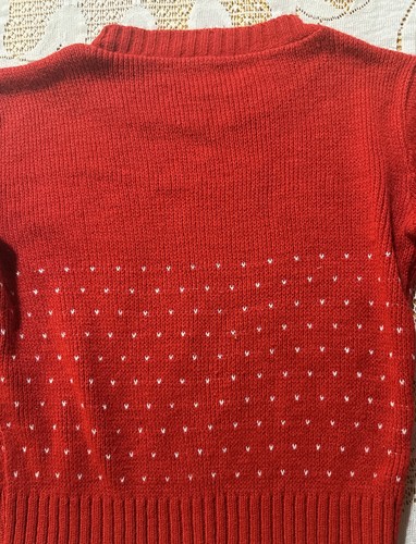 Girls Red Sweater And Red Minnie Mouse Mittens - Picture 5 of 8