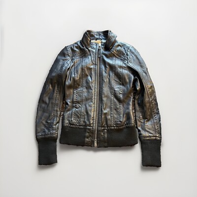 Mackage Aritzia Genuine Lambs Leather Biker Jacket Women's Size XS Black