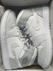 Air Jordan 1 Mid Swoosh Logo Grey Camo White Photon Dust Grey Fog  DC9035-100 - ReactRun