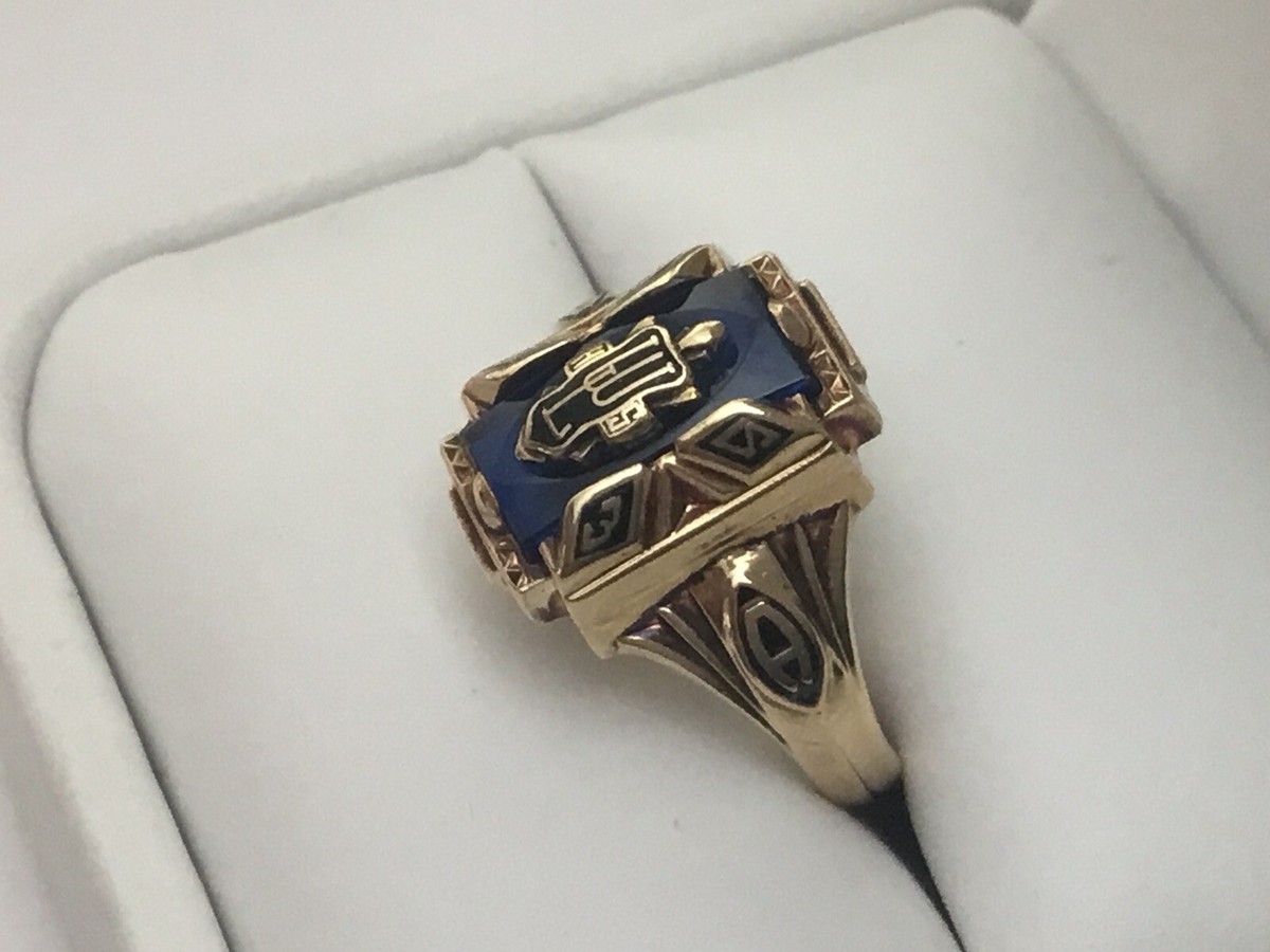 Jostens 10K Solid Yellow Gold 1963 Ladies High School Class Ring
