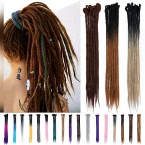 Woman Full Head Dread Lock Dreadlock Hair Extensions 20 Inch Long