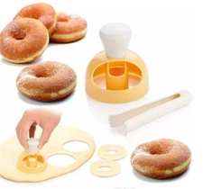 DIY Donut Cake Mold w/ Dipping Plier – Doughnut Cutter & Biscuit Stamp