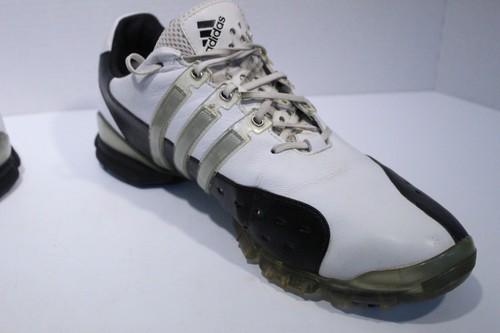 Zapatos de golf Adidas Powerband 3.0 blancos/negros/plateados 675491 para hombre talla 13 - Imagen 6 de 18