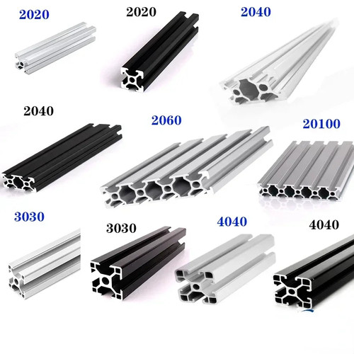 2pc 2020 2040 3030 2080 Aluminum Profile 300-500 mm Linear Rail Extrusion - Afbeelding 1 van 16