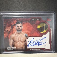 Topps 2025 UFC Knockout Knockout Autograph Relic Bruno Silva red 19 /25 KAR-BS