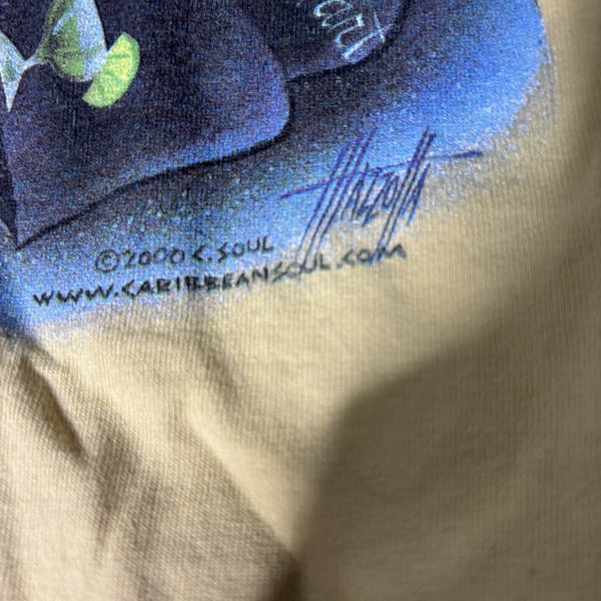 Vintage 2000 Caribbean Soul Parrot T Shirt Medium Got Salt? USA Made View 6