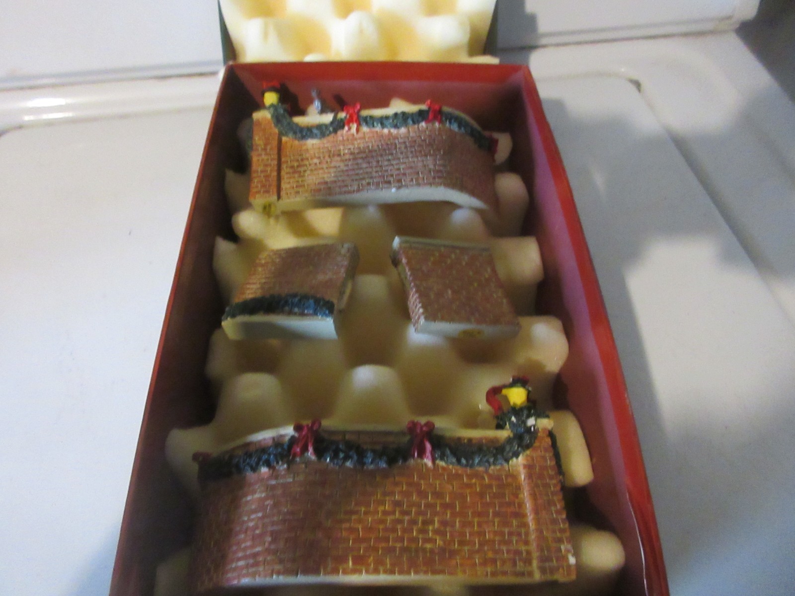 Lang and Wise Christmas Tea Shoppe Folk Art Village 1996 Lighted First Edition