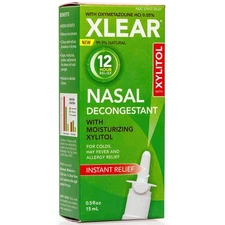 12-Hour Nasal Decongestant Spray Natural Saline Nasal Spray with Xylitol and ...