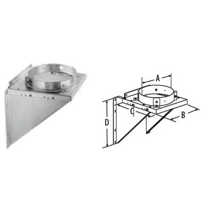 M & G Duravent 6DT-TSBSS 6 Inch Duratech Stainless Tee Support