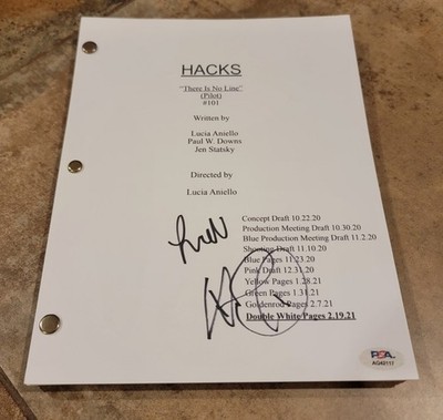 Lucia Aniello Hannah Einbinder signed Hacks pilot script full 37 pages PSA DNA