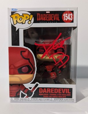 Charlie Cox Signed Daredevil Funko Pop #1543 Autograph Born Again Inscribed ''DD''