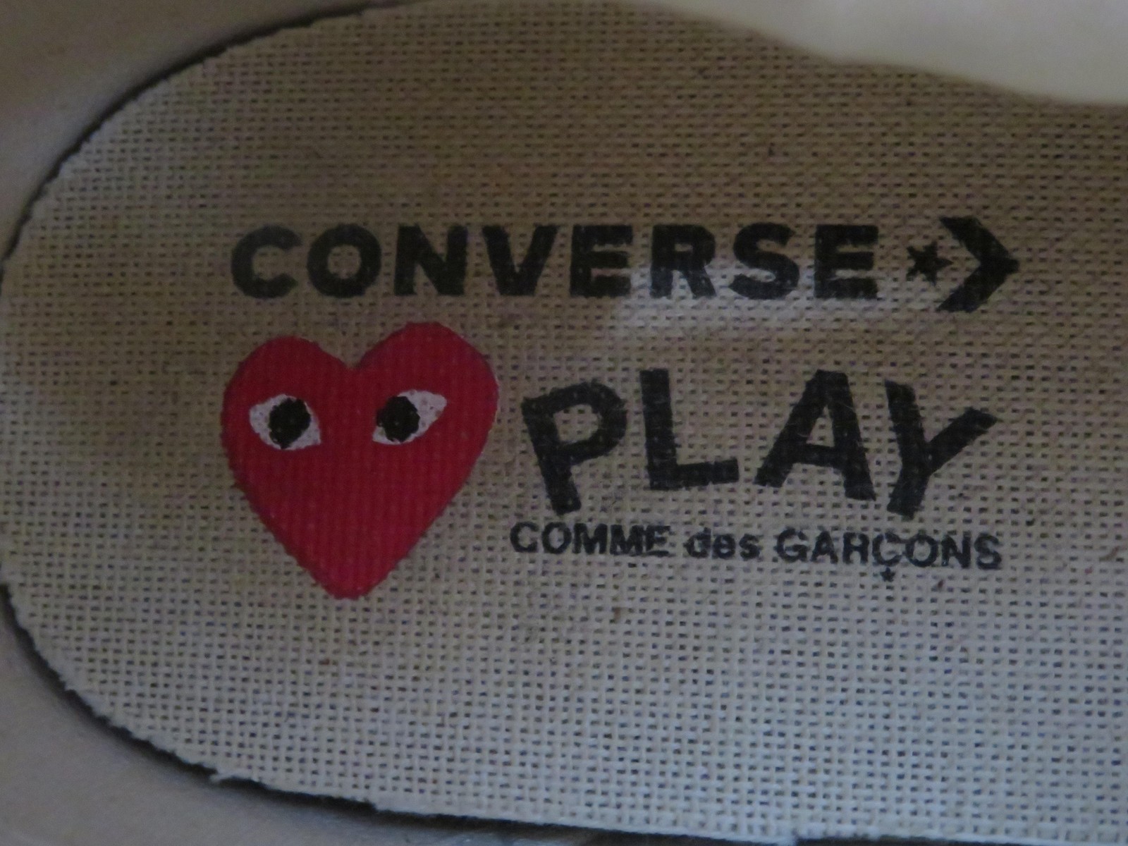 Converse x Comme des Garçons Play Shoes Womens 9 Multi Heart Sneaker White thumbnail 10