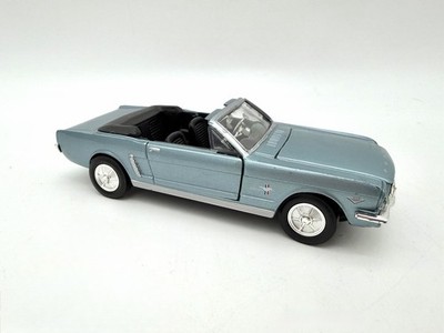 1964 Ford Mustang Convertible 124 Diecast Model Car Blue Opening