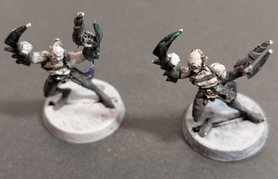 Warhammer 40K - 2x Dark Eldar  Dhrukhari Mandrakes - Vintage Metal - Aeldari #1