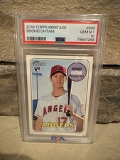 2018 Topps Heritage High Number Shohei Ohtani #600 PSA 10