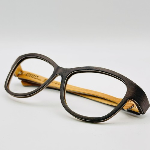 W-EYE Glasses Men Women Oval Brown Real Wood Wood Glasses AL4 Federer Buchs TOP