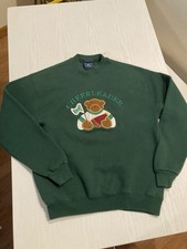 Vintage Cheerleader Teddy Bear Embroidered Sweatshirt Made in USA Size Medium