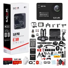 SJCAM SJ8 Pro 4K UHD Action Camera Accessory Bundle