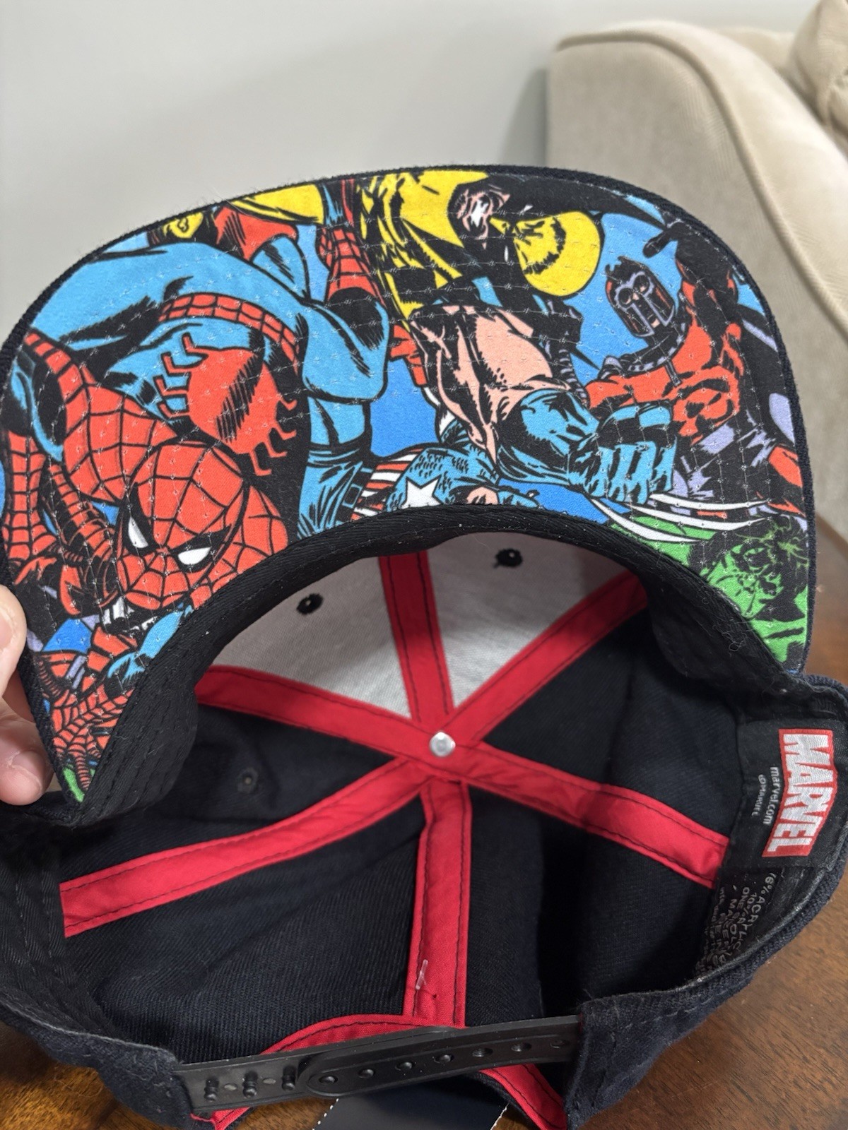 Marvel Snapback Hat Adjustable Graphic Print Spid… - image 2