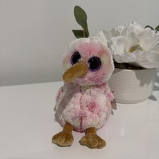 Ty Beanie Boos - KIWI the Tie Dyed Pink Bird 6 Inch MWMTs Stuffed Animal Toy