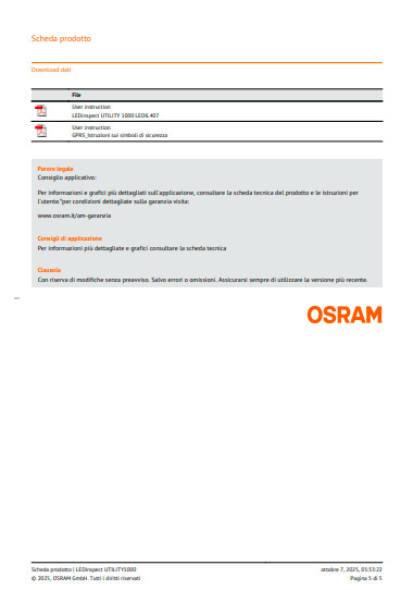Osram Ledinspect Utility1000 Lampada Sottocofano LED Ledil407 da Lavoro Officina - Miniatura 17