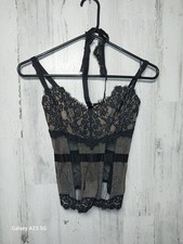 Victoria's Secret Black Lace Corset Bustier 32C