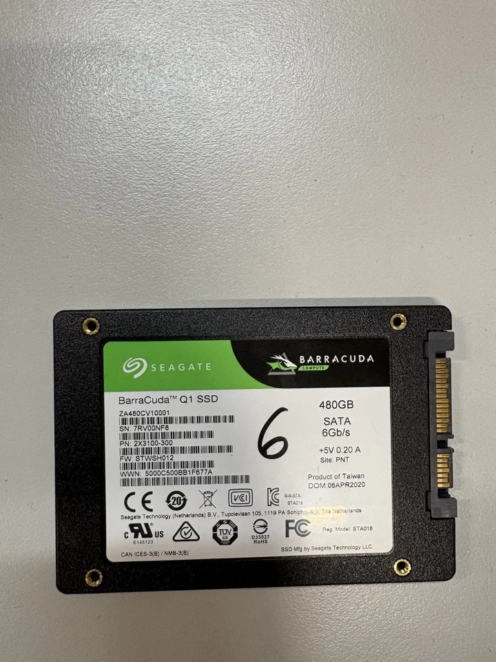 Seagate Barracuda Q1 SSD SATA 480GB 2.5-Inch Solid State Drive SSD - Image 3 of 3