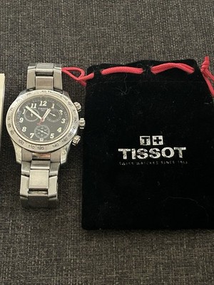 Tissot 1853 Quartz Chronograph Tachymeter Black Dial Date 100m Bracelet