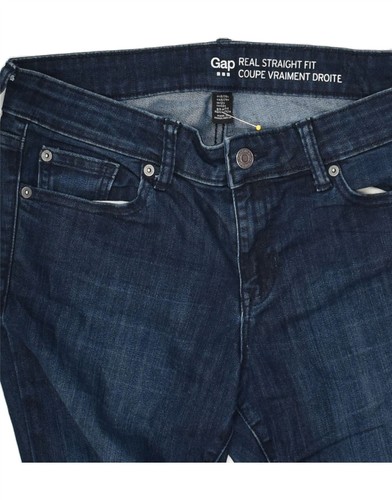 GAP Womens Straight Jeans UK 12 Medium W34 L28 Blue Cotton AP03 - Picture 3 of 3