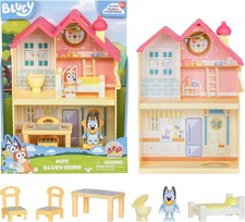 Mini House Playset with 2.5" Figure  5 Accessories, 3 Room Play Toys...