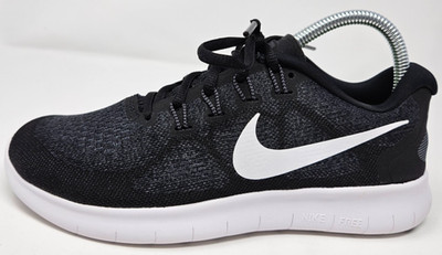 Nike Free RN 2017 880839-001 Black White Sneakers Athletic Running Shoe Size 6.5